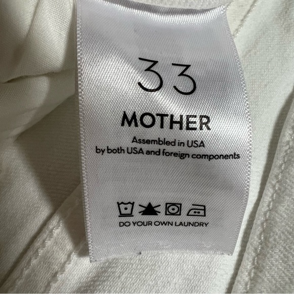 MOTHER White Flare Wide Leg Jeans with Frayed Hem - Picture 5 of 14